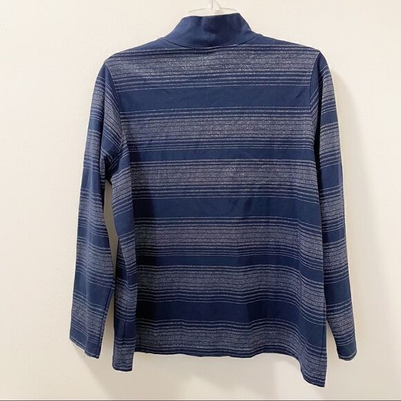 Studio Works Striped Mock Neck Turtleneck- Size 1X - Picture 3 of 5